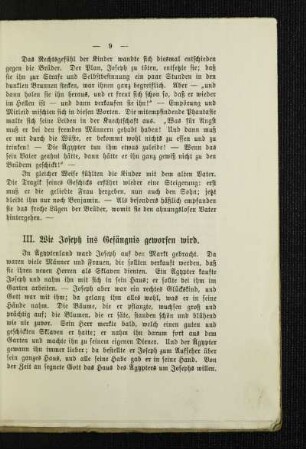 III. Wie Joseph ins Gefängnis geworfen wird