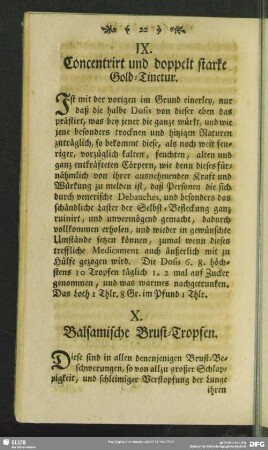 X. Balsamische Brust-Tropfen
