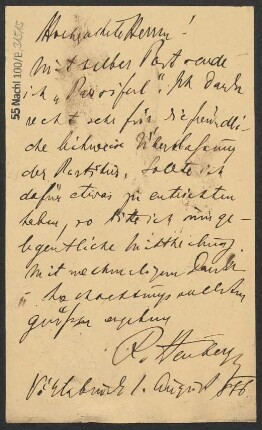 Brief an B. Schott's Söhne : 01.08.1886