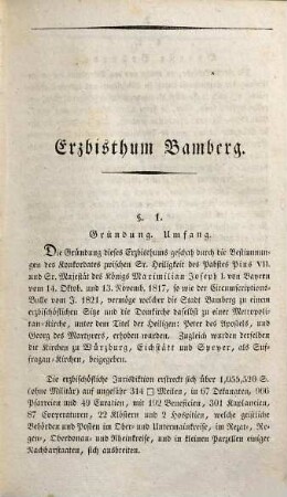 Geographische Beschreibung des Erzbisthums Bamberg : nebst kurzer Übersicht der Suffragan-Diöcesen: Würzburg, Eichstätt und Speyer