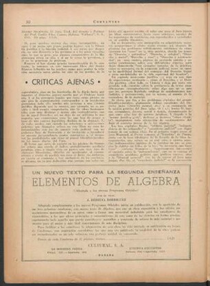Críticas ajenas