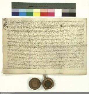 Revers Johann Christophs von Geyso zu Völkershausen und Mansbach bezüglich der Belehnung mit einem Teil des Schlosses in Mansbach und weiteren im Einzelnen aufgeführten Lehen durch Joachim [von Gravenegg], Abt von Fulda