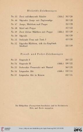 Bleistift-Zeichnungen (Nr.45-52)