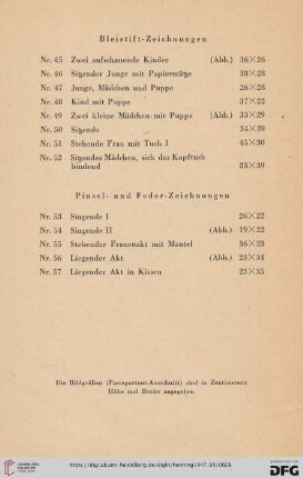 Bleistift-Zeichnungen (Nr.45-52)