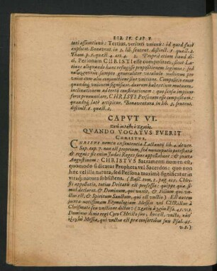 Caput VI. Quando Vocatus Fuerit Christus.