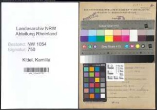 Entnazifizierung Kamilla Kittel , geb. 18.06.1896 ()