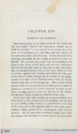 Chapter XIV: Marriage and mourning