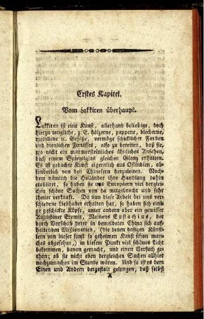 Erstes Kapitel. - Zweites Kapitel.