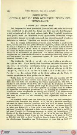 Gestalt, Größe und Weihekreuzchen des Tragaltares