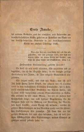 Erste Anrede.