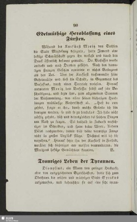 Trauriges Leben der Tyrannen