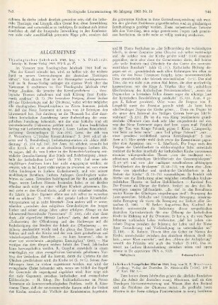 745-746 [Rezension] Theologisches Jahrbuch 1965