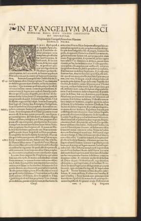 De principiis Evangelii secundum Marcum Homilia Prima.