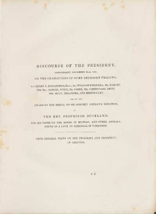 [III.] Discourse of the president, ... on the Characters of some Deceased Fellows, ...