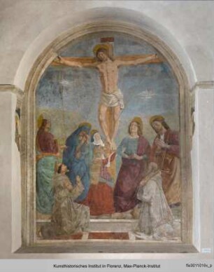 Kreuzigung mit Heiligen