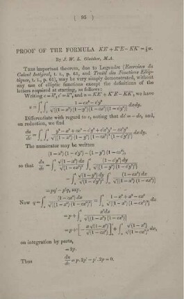 Proof of the formula ... .