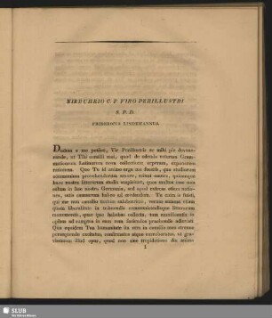 [De nova Editione Grammaticorum Latinorum epistola ad Niebuhrium]