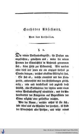 VI. Von den Urtheilen.