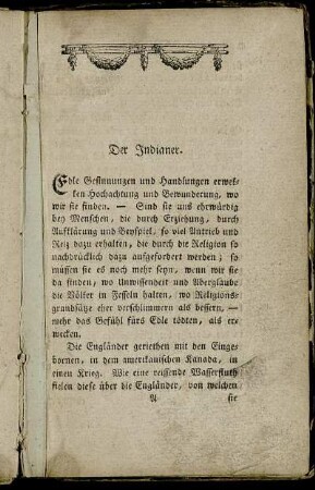 Der Indianer. - Kindliche Liebe.