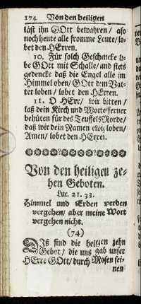 Von den heiligen zehen Geboten.