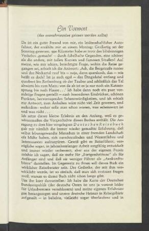 Ein Vorwort (das ausnahmsweise gelesen werden sollte)