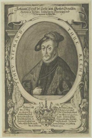 Bildnis des Johann Ernst von Sachsen-Coburg