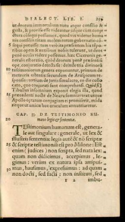Cap. 33. De Testimonio Humano legis et sententiae.