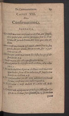 Caput VIII. De Confirmatione.