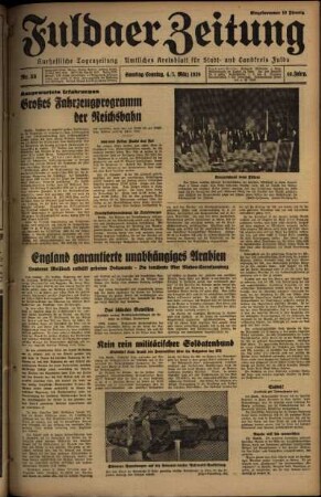 Ausgabe vom Samstag, den 04. März 1939.