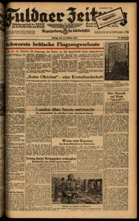 Ausgabe vom Freitag, den 23. Oktober 1942.
