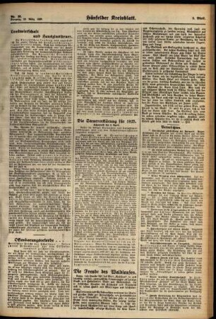 Zweite Ausgabe vom Dienstag, den 23. März 1926.