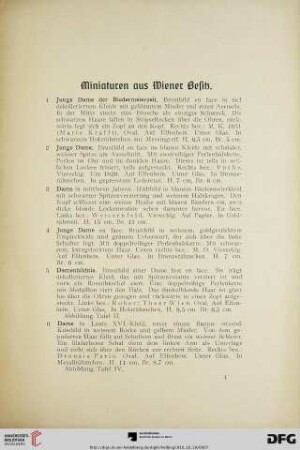 Miniaturen aus Wiener Besitz (Nr. 1-27)