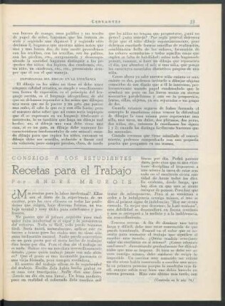 Consejos a los estudiantes : Recetas para el trabajo