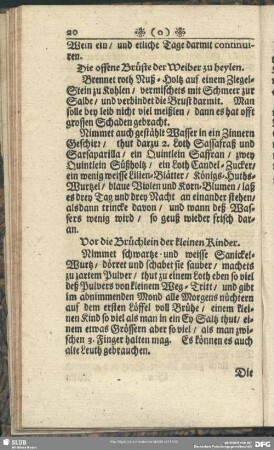 Die offene Brüste der Weiber zu heylen