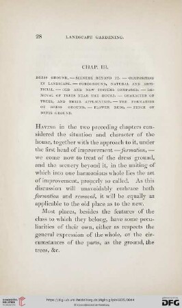 Chap. III: Dress ground