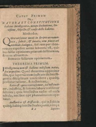 Pars Generalis absolvitur quatuor capitibus.