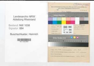 Entnazifizierung Heinrich Buschschlueter , geb. 14.11.1896 (Schneider)