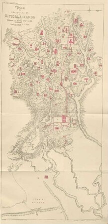 Plan of ancient ruins at Ritigala-Kanda in the north-central province.