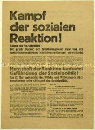 Aufruf der KPD zur sächsischen Landtagswahl 1929