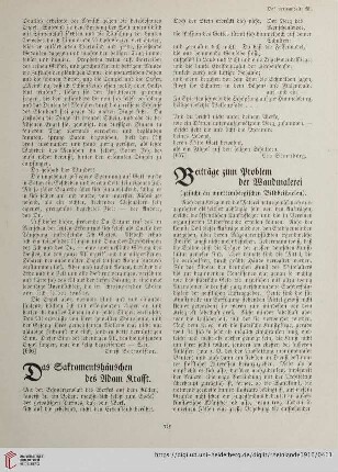 Das Sakramentshäuschen des Adam Krafft