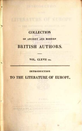 Introduction to the literature of Europe in the fifteenth, sixteenth, and seventeenth centuries, 4
