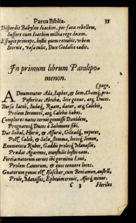 In primum librum Paralipomenon.
