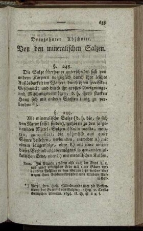 Dreyzehnter Abschnitt. Von den mineralischen Salzen
