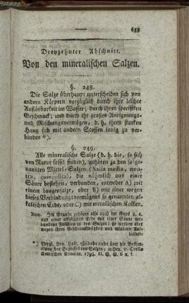 Dreyzehnter Abschnitt. Von den mineralischen Salzen