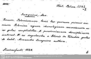 Historia Poloniae 1585