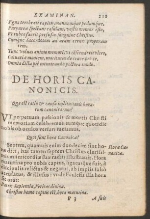 De Horis Canonicis.