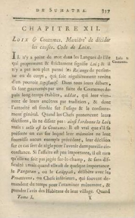 Chapitre XII. Loix & coutumes ...