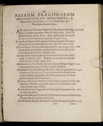Patrum Praecipuorum Orthodoxorum Monumenta