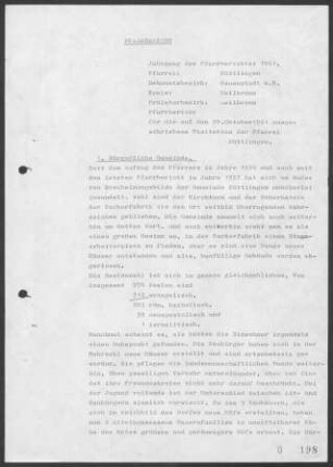 Züttlingen: Pfarrbericht 1961