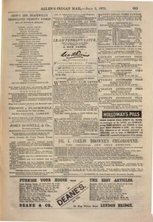 Allen's Indian mail and register of intelligence for British and foreign India. 1875,7/12 = Jg. 33